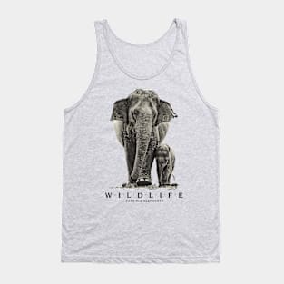 Save the wildlife Elephants Tank Top